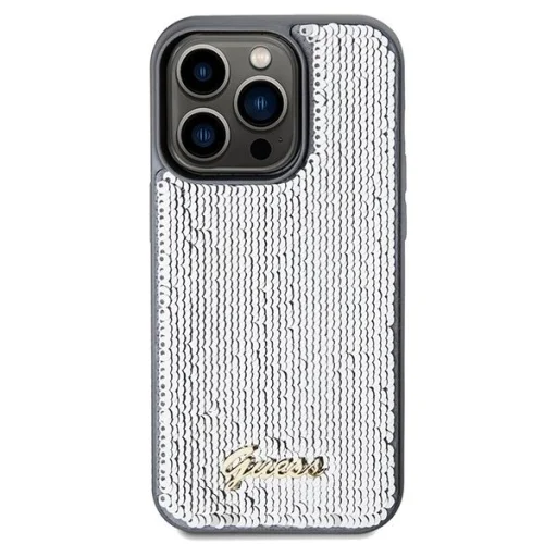 Guess Sequin Script Metal tok iPhone 14 Pro-hoz - ezüst - 3