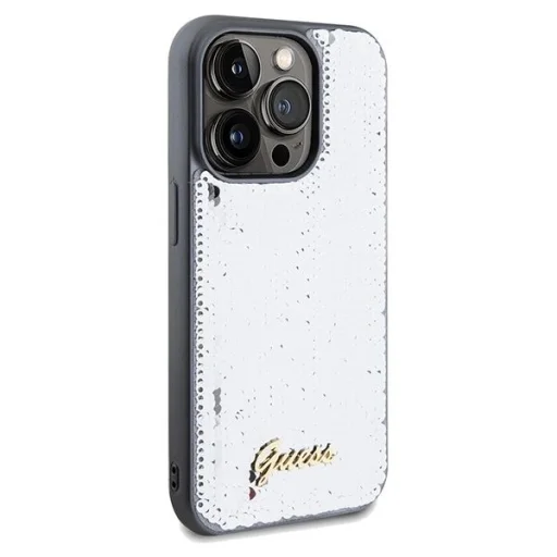Guess Sequin Script Metal tok iPhone 14 Pro-hoz - ezüst - 4