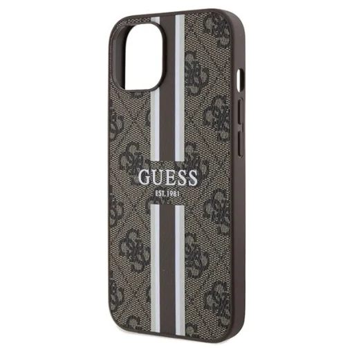 Guess 4G Printed Stripes MagSafe tok iPhone 15/14/13 - barna - 6