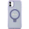 Guess Ring Állvány Script Glitter MagSafe tok iPhone 11 - lila thumbnail