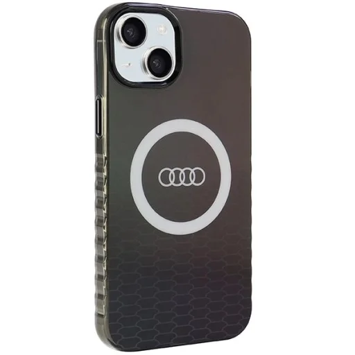  iPhone 15 Plus / 14 Plus fekete Audi IML Big Logo MagSafe tok - 6