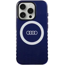  iPhone 15 Pro kék Audi IML Big Logo MagSafe tok