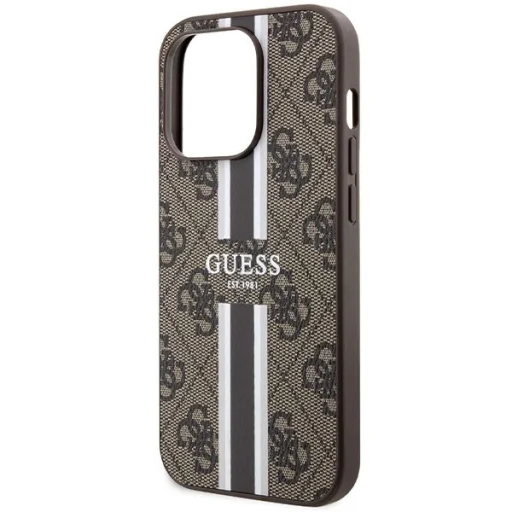 Guess 4G Printed Stripes MagSafe tok iPhone 15 Pro - barna - 6