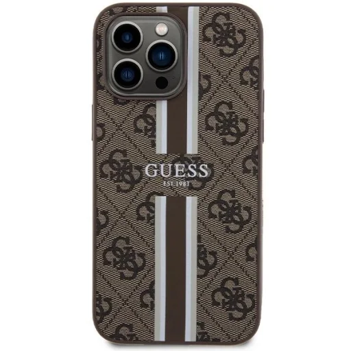 Guess 4G Printed Stripes MagSafe tok - iPhone 15 Pro Max - barna - 3