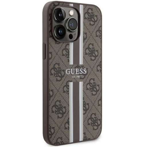 Guess 4G Printed Stripes MagSafe tok - iPhone 15 Pro Max - barna - 4