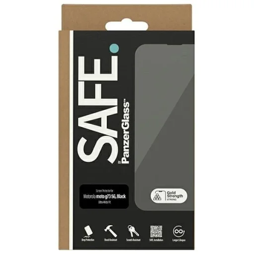 SAFE by PanzerGlass Ultra-Széles Illeszkedésű Edzett Üveg Motorola Moto G73 5G készülékhez - Fekete Kerettel üvegfólia - 4