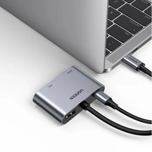 Ugreen CM162 50505 USB-C - HDMI / VGA / USB-A 3.0 / USB-C PD adapter - szürke - 5