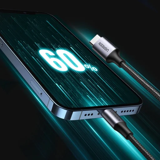 Ugreen US304 60759 Lightning - USB-C 2.0 MFi kábel 1 m - szürke - 10