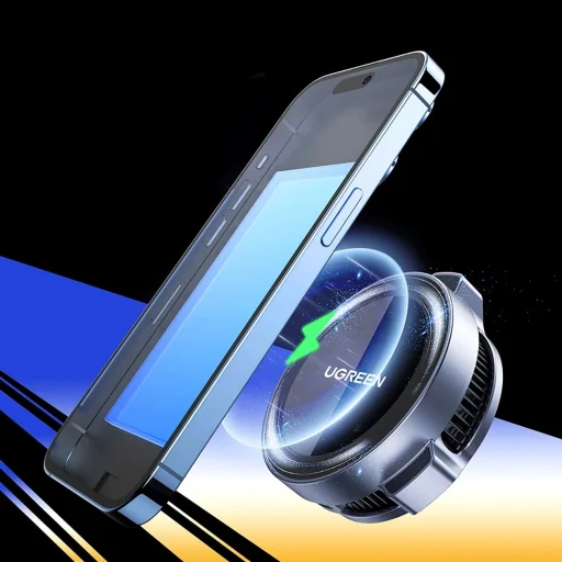 Ugreen CD380 mágneses tartó indukciós töltővel Tesla autóhoz - szürke - 10