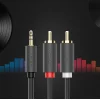 Ugreen AV102 10513 kábel 3,5 mm-es mini jack (apa) / 2RCA (apa) 5 m - szürke thumbnail