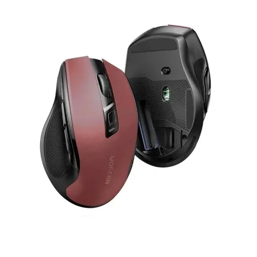 Ugreen MU006 optická bezdrôtová USB myš 2.4GHz 4000 DPI - červená - 3