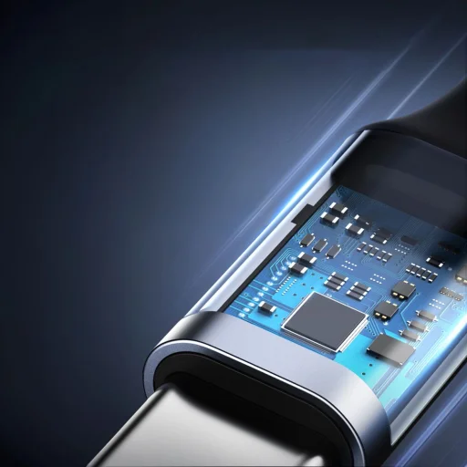 Ugreen US334 70645 USB-C (könyök) / USB-C (egyenes) kábel 100W PD 2m - fekete - 7