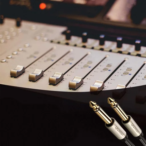 Ugreen AV128 10638 mono TS kábel 6,35 mm jack / 6,35 mm jack 2 m - szürke - 3