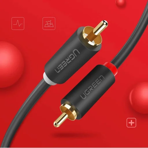 Ugreen AV104 10519 audio kábel 2RCA (apa) / 2RCA (apa) 3m - szürke - 11
