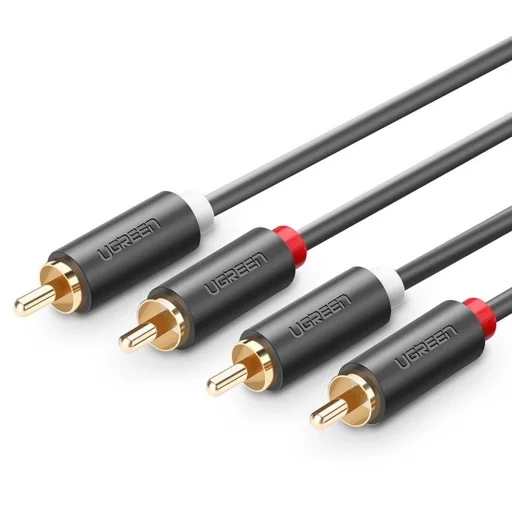 Ugreen AV104 10519 audio kábel 2RCA (apa) / 2RCA (apa) 3m - szürke - 3
