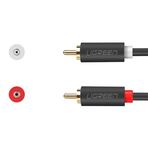 Ugreen AV104 10519 audio kábel 2RCA (apa) / 2RCA (apa) 3m - szürke - 8
