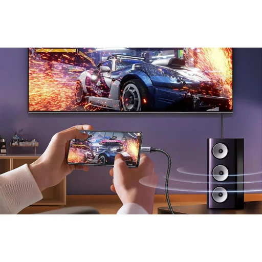 Ugreen CM556 kábel USB-C és DisplayPort 8K csatlakozókkal, 2 m hosszú - szürke - 2