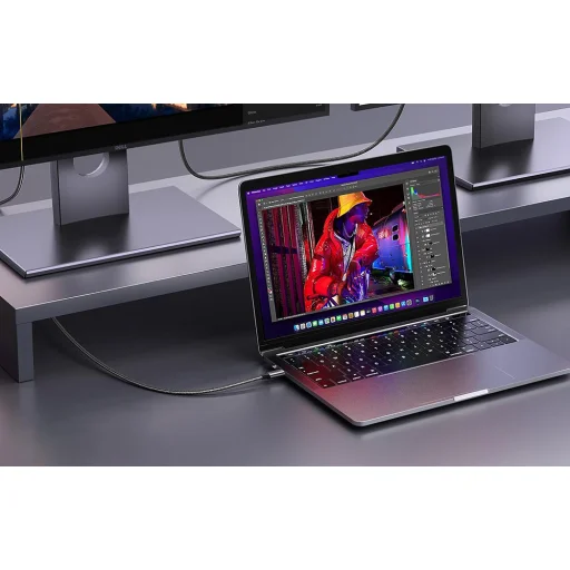 Ugreen CM556 kábel USB-C és DisplayPort 8K csatlakozókkal, 2 m hosszú - szürke - 5