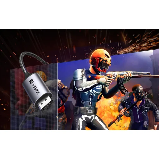 Ugreen CM556 kábel USB-C és DisplayPort 8K csatlakozókkal, 2 m hosszú - szürke - 7