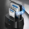 Ugreen CM198 50857 dokkoló állomás USB 3.0-val SATA 2.5" és 3.5" SSD/HDD meghajtókhoz, EU tápegységgel - fekete thumbnail