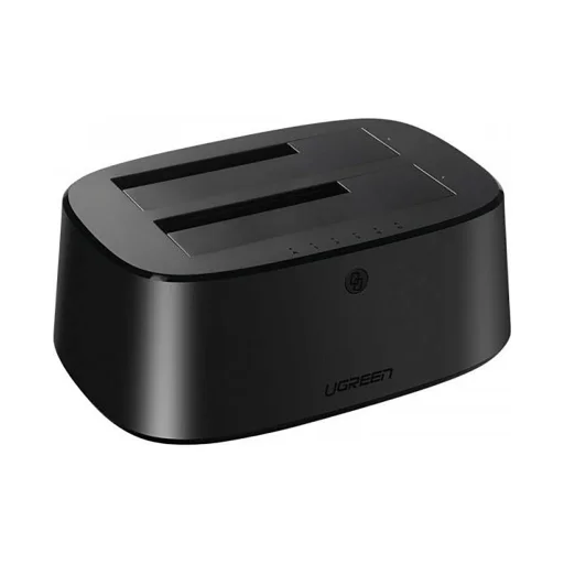 Ugreen CM198 50857 dokkoló állomás USB 3.0-val SATA 2.5" és 3.5" SSD/HDD meghajtókhoz, EU tápegységgel - fekete - 1
