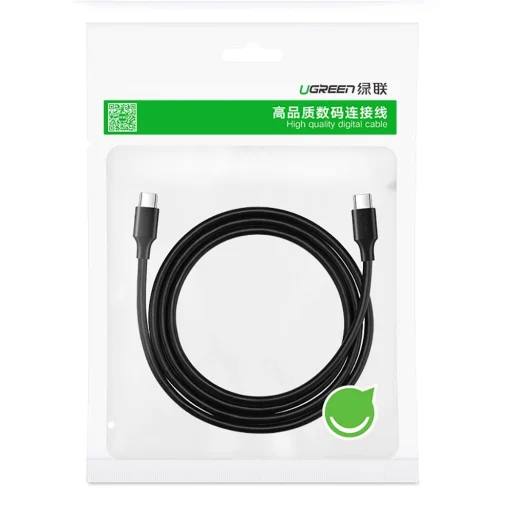 Ugreen US286 USB-C - USB-C PD QC 3A 480Mb/s kábel 1.5m - fekete - 5