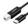 Ugreen US370 45106 nyomtató kábel USB-C / USB-B 2m - fekete thumbnail