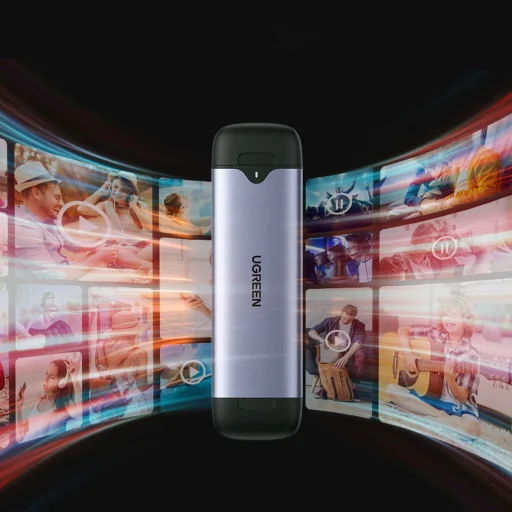 Ugreen Pocket Drive Enclosure M.2 M-Key (USB-C / USB-A 10Gb/s) szürke (CM353) - 5