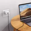 Ugreen US323 szögletes USB-C - USB-C PD QC kábel 60W 3A 2m - fekete thumbnail