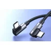 Ugreen US323 szögletes USB-C - USB-C PD QC kábel 60W 3A 2m - fekete thumbnail
