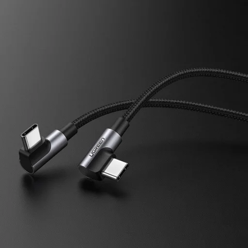 Ugreen US323 szögletes USB-C - USB-C PD QC kábel 60W 3A 2m - fekete - 2