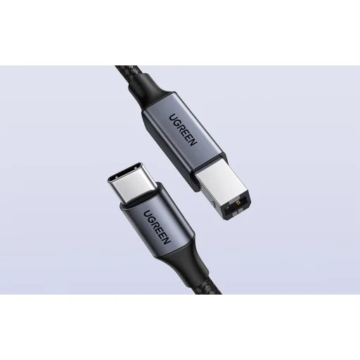 Ugreen US370 45106 nyomtató kábel USB-C / USB-B 2m - fekete - 5