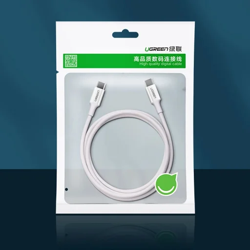 Ugreen US264 60518 USB-C / USB-C PD QC AFC kábel 1m - fehér - 10