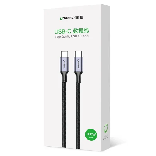 Ugreen US316 70428 USB-C - USB-C PD QC FCP kábel 100W 5A 480Mb/s 1.5m - szürke - 2