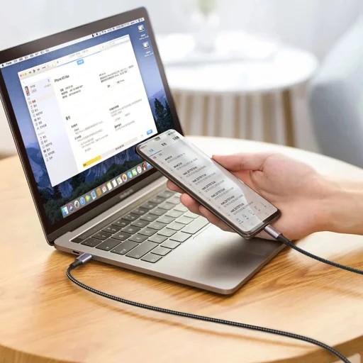 Ugreen US316 70428 USB-C - USB-C PD QC FCP kábel 100W 5A 480Mb/s 1.5m - szürke - 12