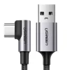 Ugreen US284 70255 USB-A (egyenes) / USB-C (szögletes) kábel 3A 3m - szürke thumbnail