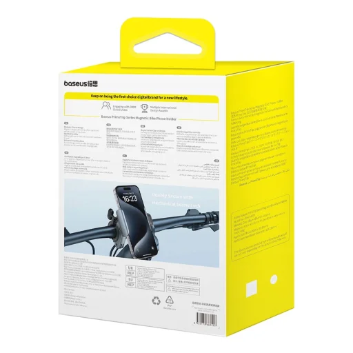 Baseus PrimeTrip mágneses telefontartó biciklire, rollerre, motorra - fekete - 8