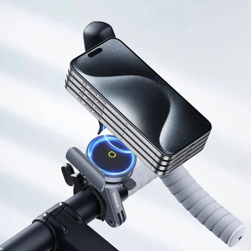 Baseus PrimeTrip mágneses telefontartó biciklire, rollerre, motorra - fekete - 10