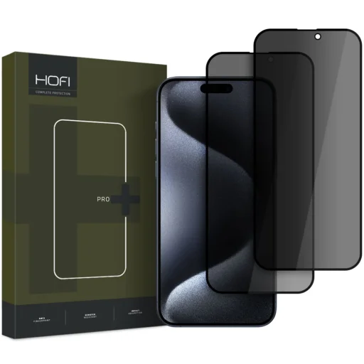 Hofi Anti Spy Glass Pro+ 2 darabos Privacy üvegfólia iPhone 16 Pro készülékhez - 1