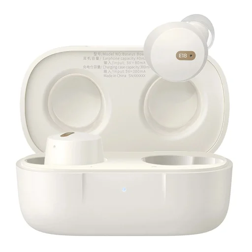 Baseus Bowie E18 Vezeték nélküli TWS ENC IPX4 Fülhallgató - Fehér - 1