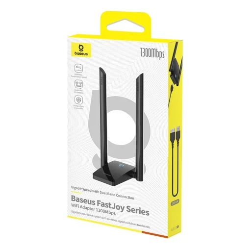 Baseus FastJoy B01317600111-06 1800 Mb/s USB hálózati kártya - fekete - 7