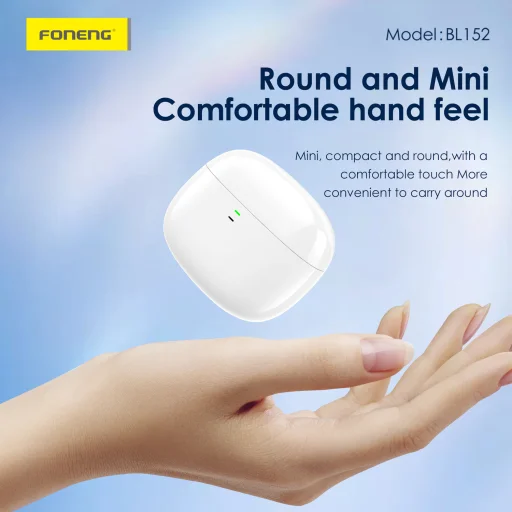 Foneng Bluetooth fülhallgató TWS BL152 ANC+ENC zajszűrő fehér - 2