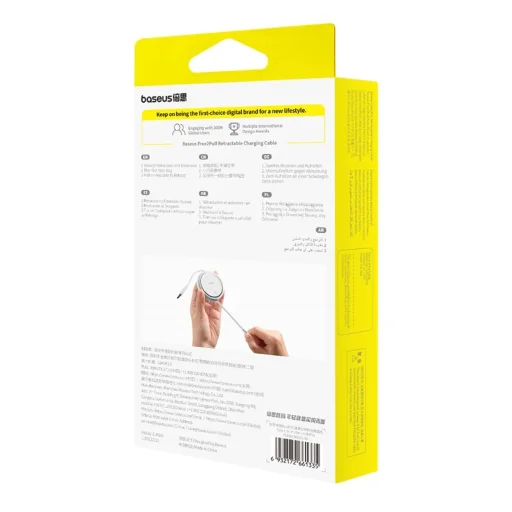 Baseus Free2Pull visszahúzható USB-C / Lightning kábel 20W 1m - kék - 7
