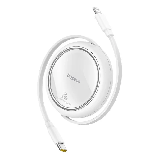 Baseus Free2Pull visszahúzható USB-C / Lightning kábel 20W 1m - fehér - 2