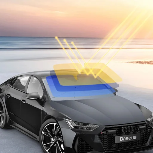 Szélvédő napellenző Baseus CoolRide CRKX000001 - fekete - 9