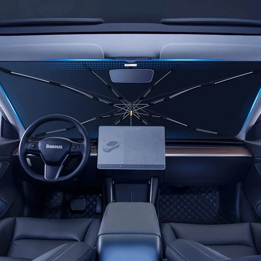 Szélvédő napellenző Baseus CoolRide CRKX000001 - fekete - 11