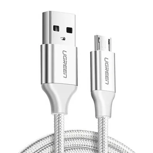 Ugreen US290 60153 USB-A / micro USB 2.4A kábel 2m - fehér - 1