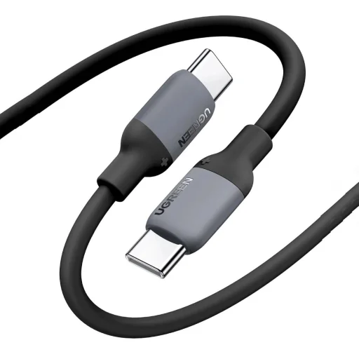 Ugreen US563 USB-C / USB-C PD 60W szilikon kábel 2m - szürke - 1