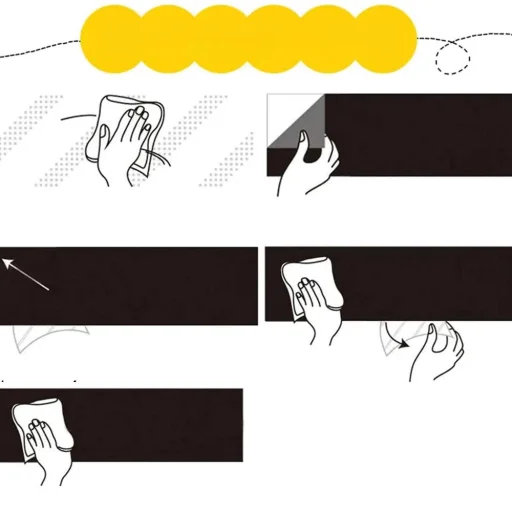 Állítható öntapadós krétatábla gyerekeknek 45 x 200 cm + kréta RC-K-340 fekete - 12