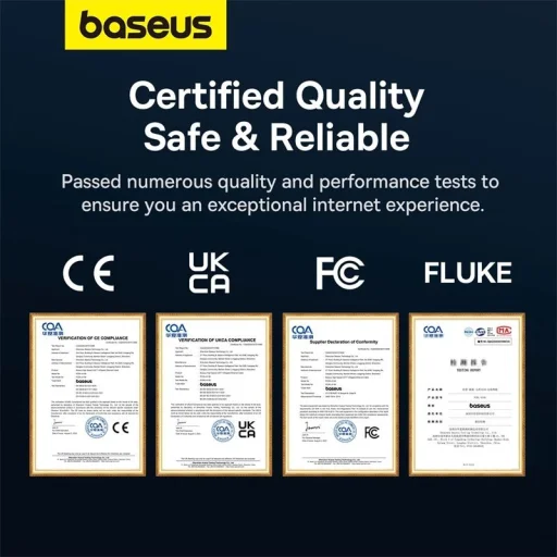 Baseus gyors internet kábel RJ45 cat.7 10Gbps 25m fonott fekete - 13